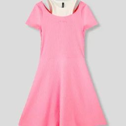 rio girls Women Ribbed Knitted A-Line Dress-picture-9