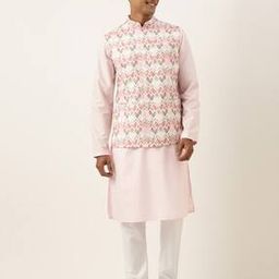 Men Tie & Dye Nehru Jacket with Mandarin Collar-image-1