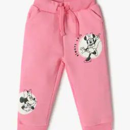 Infants Minnie Mouse Print Cotton Joggers-image-4