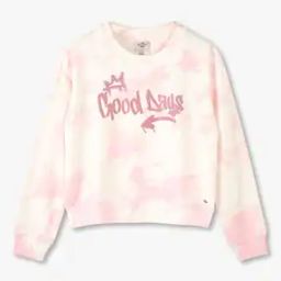 Girls Typographic Print Round-Neck Sweatshirt-image-79