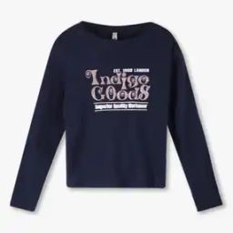 Girls Typographic Print Regular Fit Crew-Neck T-Shirt-image-6