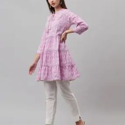 Floral Print Flared Tunic-image-32