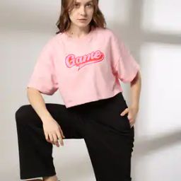 Women Typographic Print Regular Fit Top-image-83