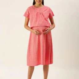 Abstract  Print  Cape Sleeves Nighti-image-29