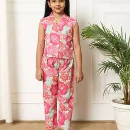 readiprint Girls Floral Print Palazzos & Top Set-picture-49