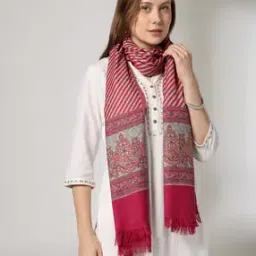 Women Floral Woven Stole-image-41