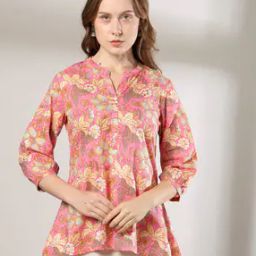 Women Floral Print Relaxed Fit A-Line Tunic-53