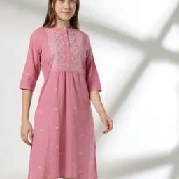 Women Embroidered Straight Kurta-image-58