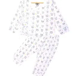 Printed Bodysuit & Pyjamas Set with Full Sleeves-picture-21