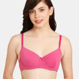 Padded Wired Medium Coverage Lace Bra-image-12