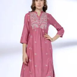 Women Embroidered Straight Kurta-image-69
