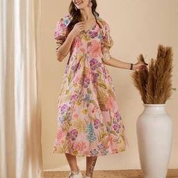 Women Abstract A-line Dress-image-13