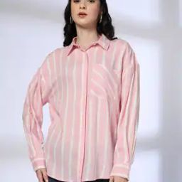 Women Striped Relaxed Fit Shirt-image-99