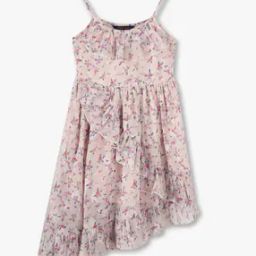 kg frendz Girls Floral Print Strappy Asymmetric Dress-picture-26