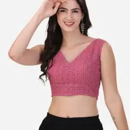Women Self-design Back Open Blouse-picture-27