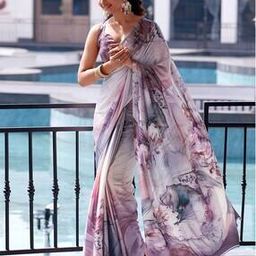 satrani Women Floral Print Satin Saree-picture-25