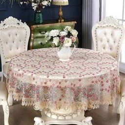 Floral Embroidered 4-Seater Table Cover-48