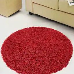 Shaggy Round Anti Skid Bathmat-image-48