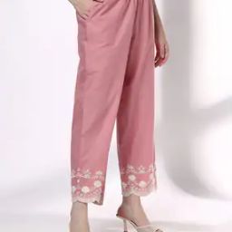 Women Embroidered Straight Fit Pants-45