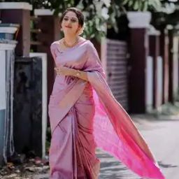 Woven Banarasi Saree with Contrast Border-image-27