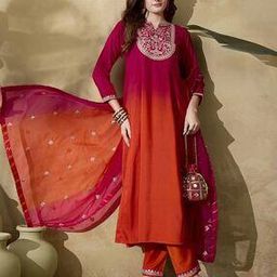 Tie Dye Flared Kurta Set-image-83