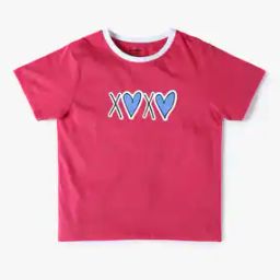 Girls Graphic Print Regular Fit Crew-Neck T-Shirt-image-20