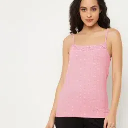 Polka-Dot Print Cotton Camisole-image-83