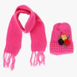 Textured Knit Beanie with Stole-8