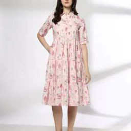 Women Printed A-Line Dress-image-26
