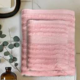 550 GSM Ribbed Bamboo Hand & Face Towel Set-picture-35