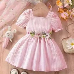 Girls Floral A-line Dress-image-11