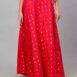 Floral Print Flared Skirt-46