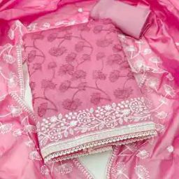 Women Embroidery Unstitched Dress Material-image-44