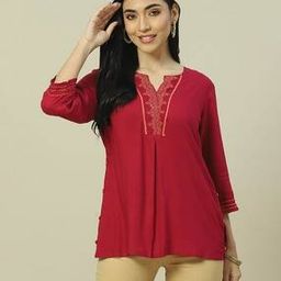 Women Embroidered Straight Tunic-image-74