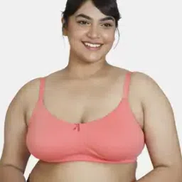 Zivame TRUE Curv Double Layered Non Wired Non Padded 3/4th Coverage Sag Lift Bra - Georgia Peach-picture-26