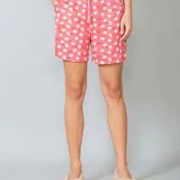 Allover Print & Functional Pocket Lounge Shorts-image-80