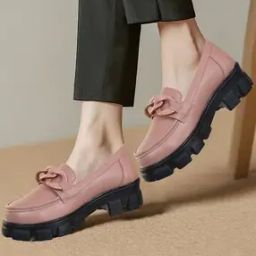 Women Round-Toe Chunky Heeled Shoes-image-91