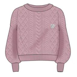 Girls Round-Neck Sweatshirt with Full Sleeves-image-2