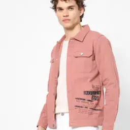 Denim Trucker Jacket with Buttoned Flap Pockets-picture-10