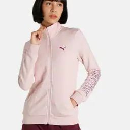 Logo Print Track Jacket with Front Zipper-image-54
