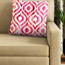 bianca Ikat Print Square Cushion Cover 16" x 16"-picture-35