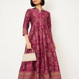 max Women Woven Design Kalidar Kurta-picture-10