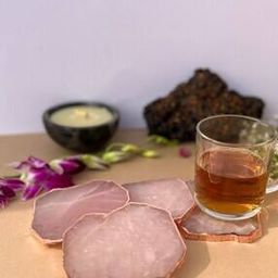 Set of 4 Rose Quartz Stone Coasters-2