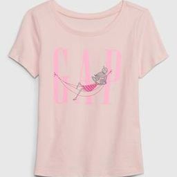 gap kids Girls Brand Print Relaxed Fit Round-Neck T-Shirt-picture-39