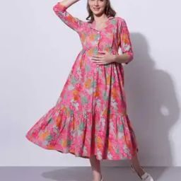 Women Floral Print Shirt Dress-image-49