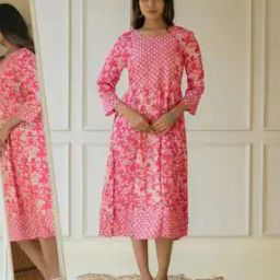 Women Floral Print A-Line Dress-image-88