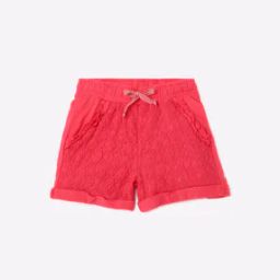 Lace Shorts with Drawstring Fastening-picture-2