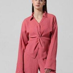 only Women Slim Fit Shirt with Spread Collar-picture-29