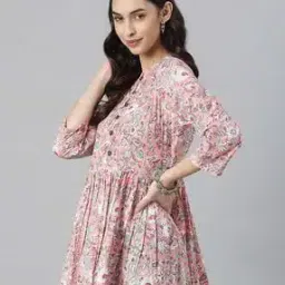 Floral Print Flared Tunic-image-37