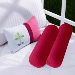 Pack of 2 200 TC Striped Cotton Bolster Covers-18